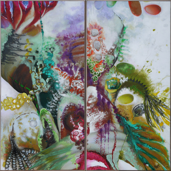 Pollen, Vision artistique d'anémogamie (pollinisation par le vent)par veronique egloff